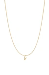 Bychari Initial Pendant Necklace In Goldilled-v