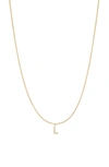 Bychari Initial Pendant Necklace In Goldilled-l