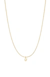 Bychari Initial Pendant Necklace In Goldilled-u