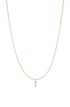 Bychari Initial Pendant Necklace In Goldilled-i