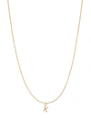 Bychari Initial Pendant Necklace In Goldilled-k