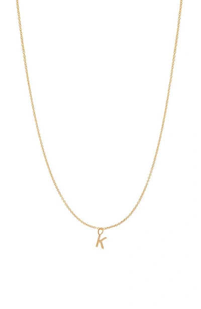 Bychari Initial Pendant Necklace In Goldilled-k