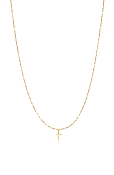 Bychari Initial Pendant Necklace In Goldilled-t