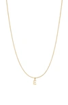Bychari Initial Pendant Necklace In Goldilled-e