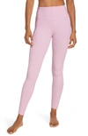 Zella Live In Rib Pocket High Waist Leggings In Pink Gale