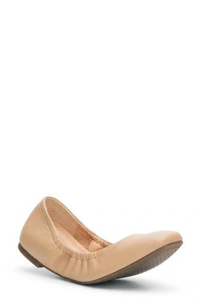 Jessica Simpson Sandaze Womens Slip-on Square Toe Ballet Flats In Buff