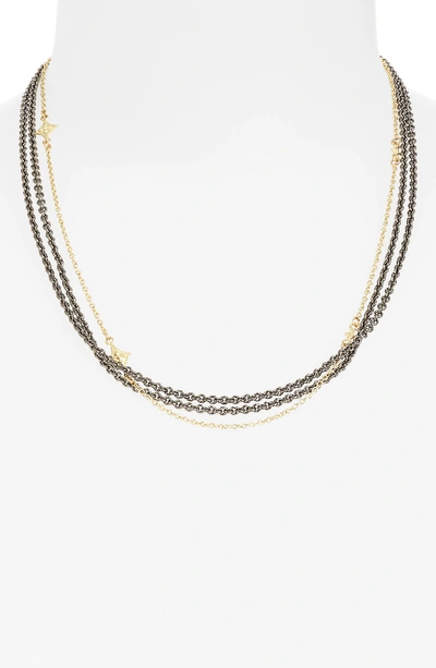 Armenta Old World Multi-strand Chain Necklace In Gold