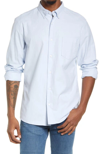 Nordstrom Oxford Button-up Performance Shirt In Blue Skyway- White Oxford