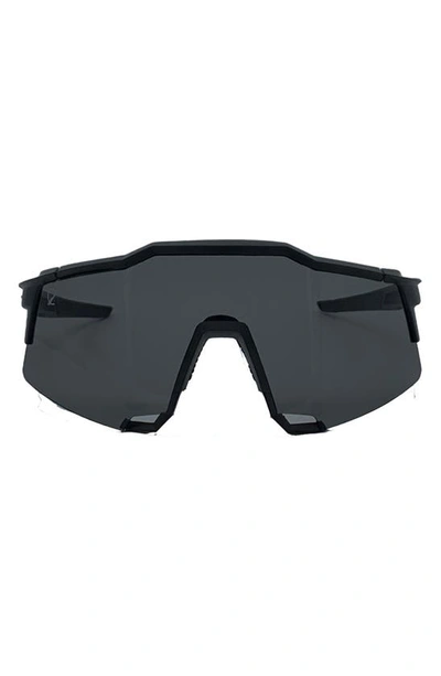Bluestone Sunshields Zaddy 88mm Wrap Shield Sunglasses In Black / Multi