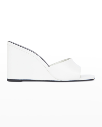 Black Suede Studio Paola Mules In White