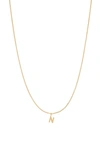 Bychari Initial Pendant Necklace In Goldilled-n