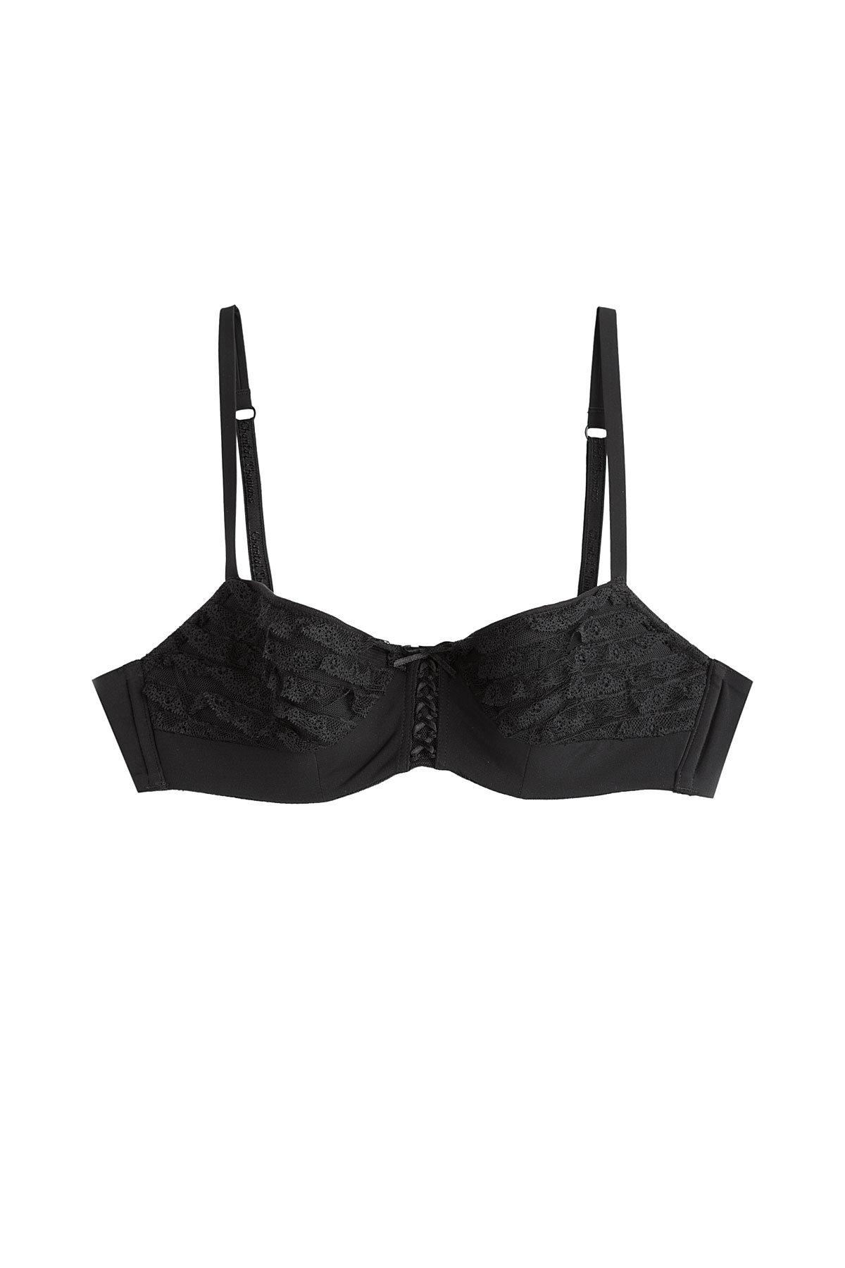 Chantal Thomass Push Up Balconette Bra With Lace In Black | ModeSens