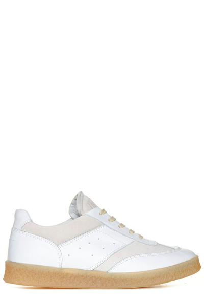 Mm6 Maison Margiela Sneakers Mm6 White Leather Low Senaker