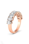 Hautecarat Multicut Lab Created Diamond Eternity Ring In 2.22 Rose Gold