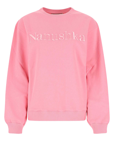 Nanushka Remy Embroidered Sweatshirt In Pink