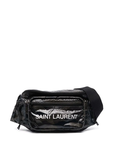 Saint Laurent Ny Rip Belt Bag In Green