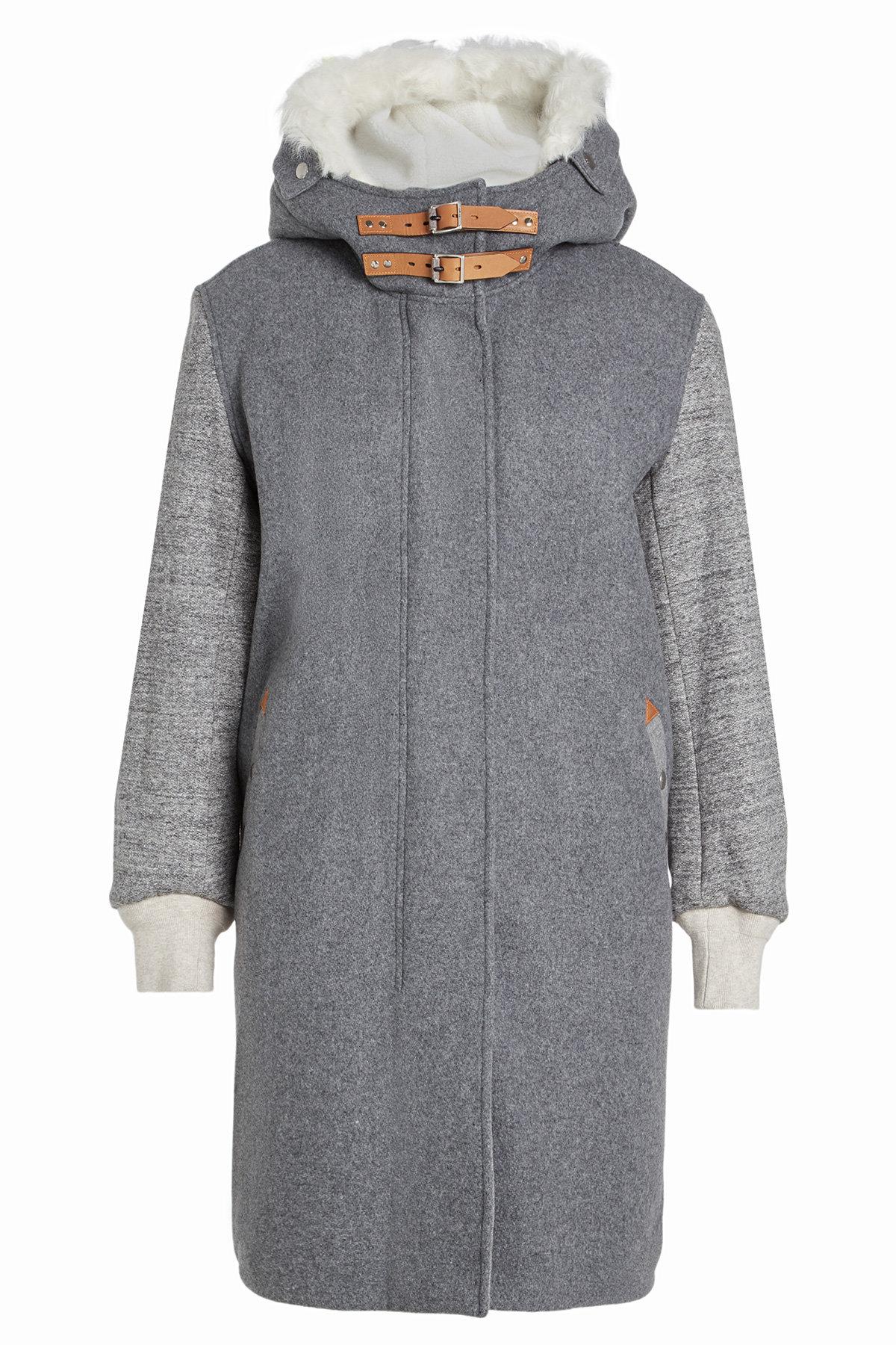 Rag & Bone Coat With Wool And Shearling In Grey | ModeSens