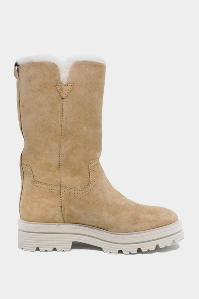 Alpe Osla Chunky Sole Suede Boot Sand In Multi
