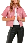 As By Df Mojave Recycled Leather Boxy Top In Mauve