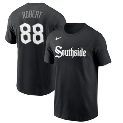 Nike Men's  Luis Robert Black Chicago White Sox City Connect Name And Number T-shirt