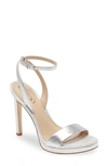 Sam Edelman Jade Ankle Strap Sandal In Soft Silver
