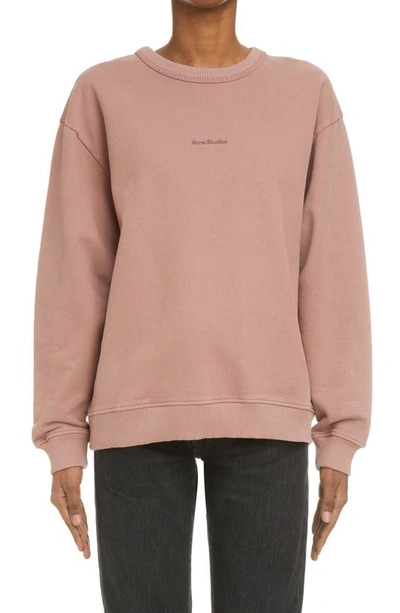 Acne Studios Fierre Logo Sweatshirt In Pink