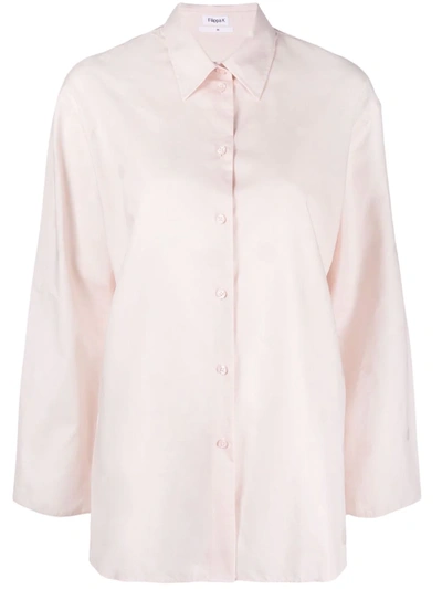 Filippa K Mabel Polka-dot Jacquard Shirt In Soft Pink