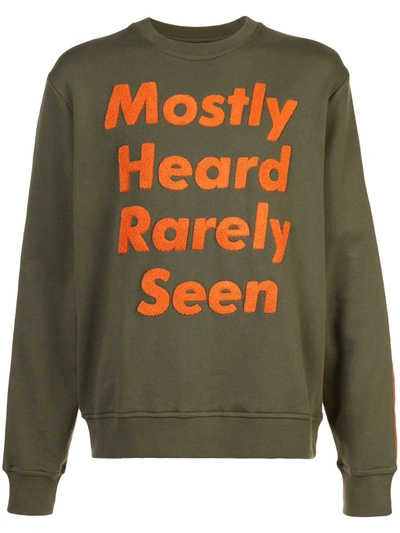 Mostly Heard Rarely Seen Logo Patch Sweatshirt In Green