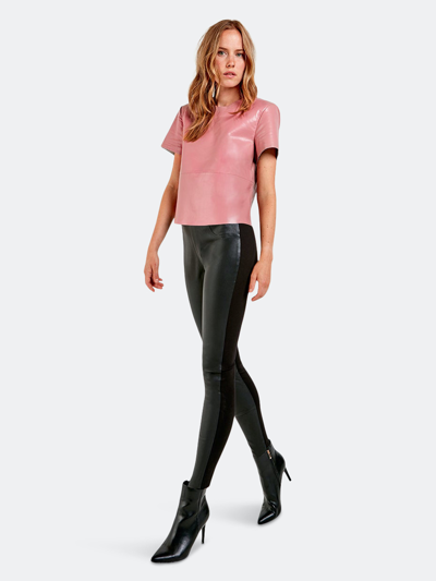 As By Df Awaken Recycled Leather T-shirt In Mauve