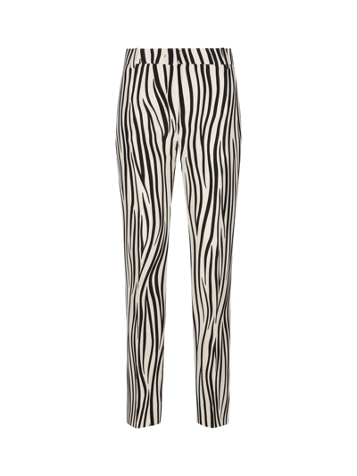 Valentino Zebra-print Mid-rise Straight-leg Wool-blend Trousers In Default Title