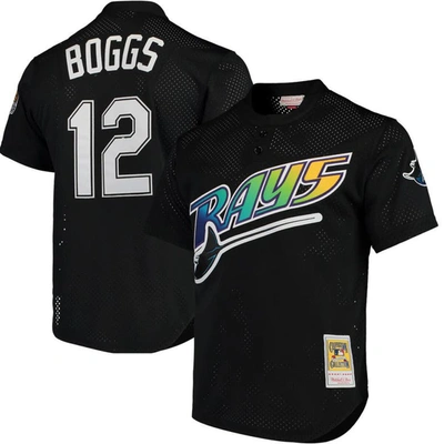 Mitchell & Ness Wade Boggs Black Tampa Bay Rays Cooperstown Collection 1991 Mesh Batting Practice Je