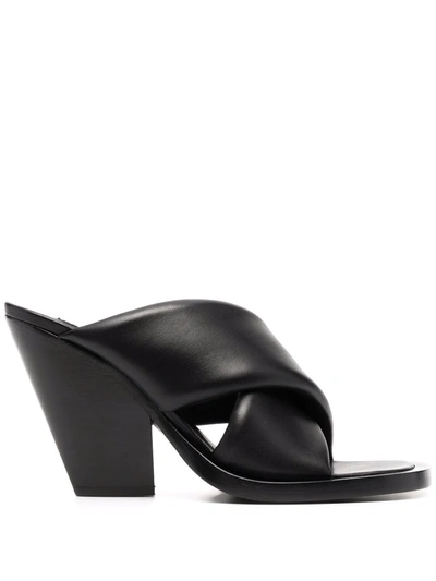 Jil Sander Crossover-strap Open-toe Sandals In Black