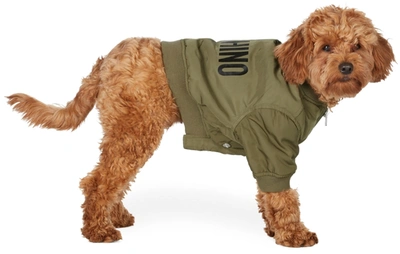Moschino Green Bomber Jacket In 1401 - Military Gree