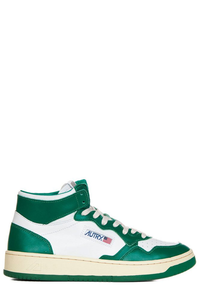 Autry Colourblock High-top Trainers In Bianco