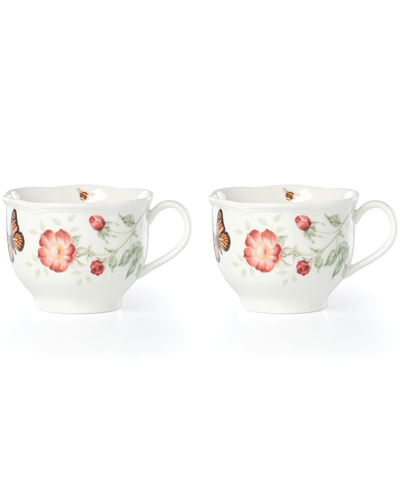 Lenox Butterfly Meadow Latte Mug Set, Set Of 2 In Multi