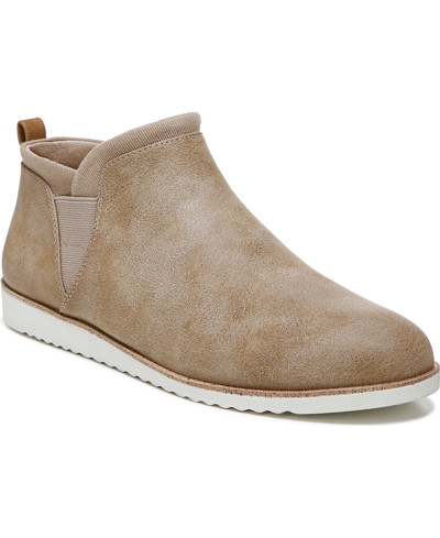 Lifestride Zion Sneaker Bootie In Dark Taupe Faux Leather/fabric