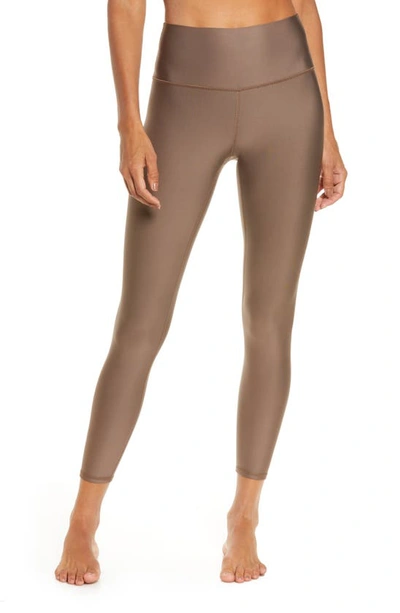 Alo Yoga Airlift High Waist Midi Leggings In Hot Cocoa