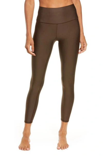 Alo Yoga Airlift High Waist Midi Leggings In Espresso