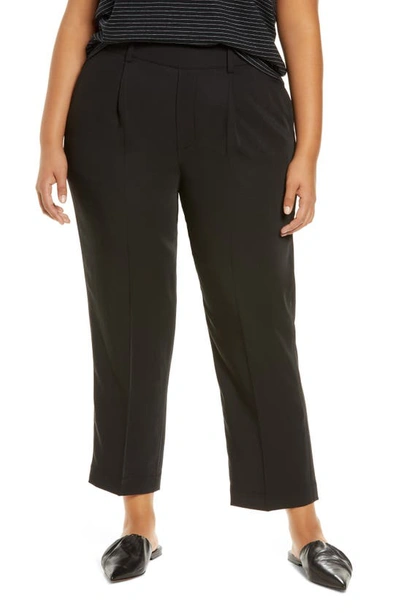 Vince Tapered Pull-on Trousers In Black