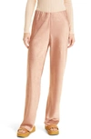 Vince Wide Leg Satin Pants In Terra Rose