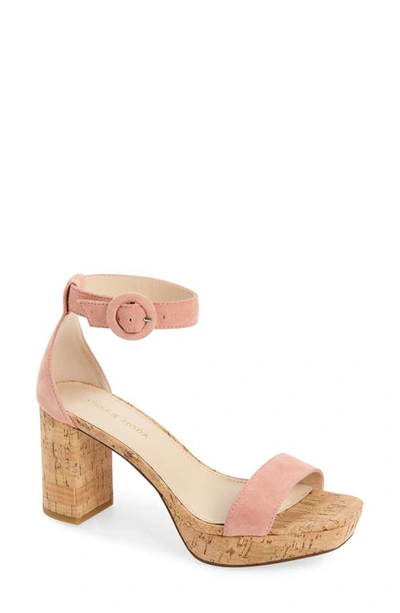 Pelle Moda Amari Platform Block Heel Sandal In Peony