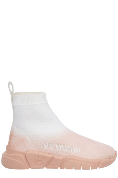 Love Moschino Ankle Slip-on Sneakers In Rosa