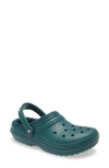 Crocs Classic Lined Clog In Evergreen