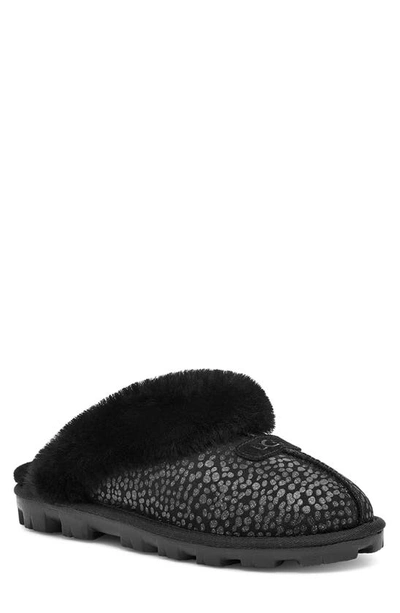 Ugg Genuine Shearling Slipper In Black/ Black