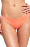 Roxy Sd Beach Classics Cheeky Bikini Bottoms In Fusion Coral