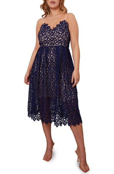 CHI CHI LONDON CAMI CROCHET MIDI DRESS 
