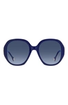 Carolina Herrera Round Sunglasses In Blue / Violet Shaded