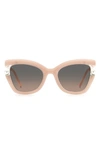 Carolina Herrera 53mm Cat Eye Sunglasses In Nude