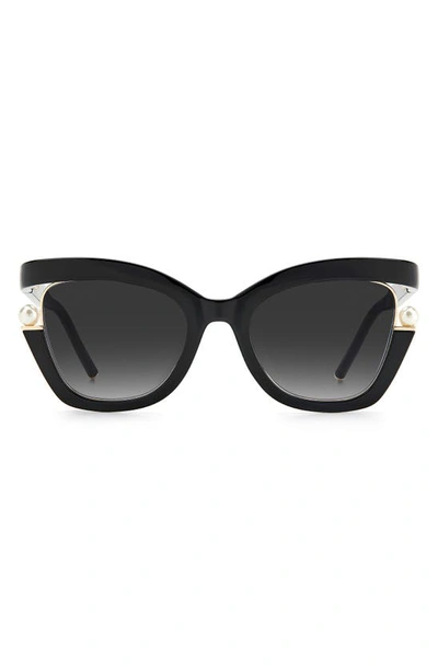 Carolina Herrera 53mm Cat Eye Sunglasses In Black