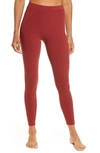 Alo Yoga Blissful High Waist 7/8 Leggings In Cranberry